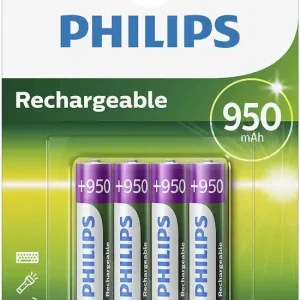 Philips Rechargeable NiMH AAA HR03 950mAh (4 stuks)